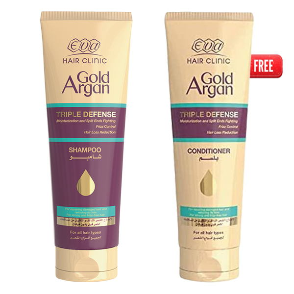 Eva Hair Shampoo And Conditioner With Gold Argan